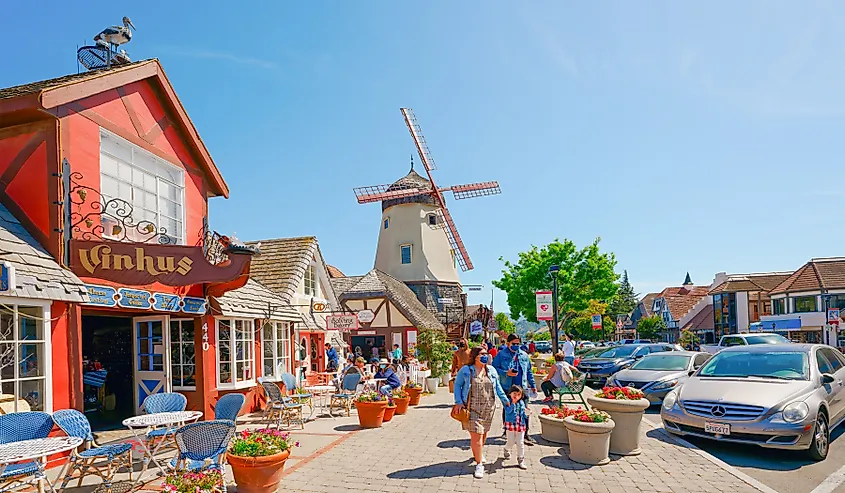 Main Street in Solvang, California.