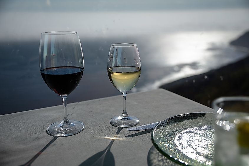 End of day vino at Nepenthe Restaurant, Big Sur California.