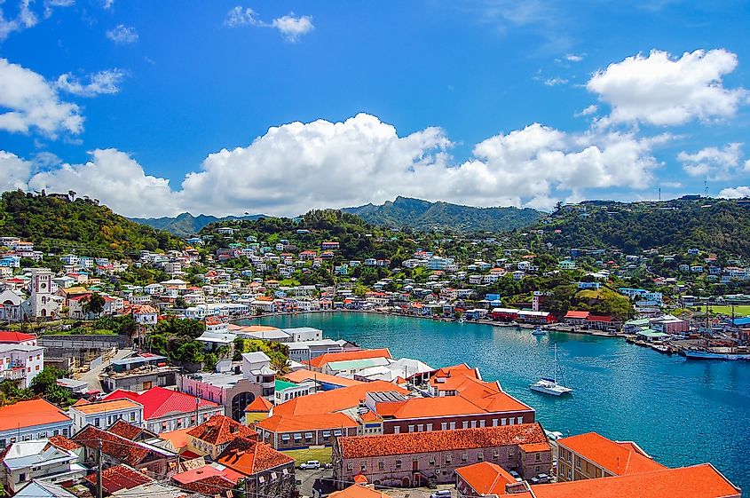 View of Saint George's town, capital of Grenada