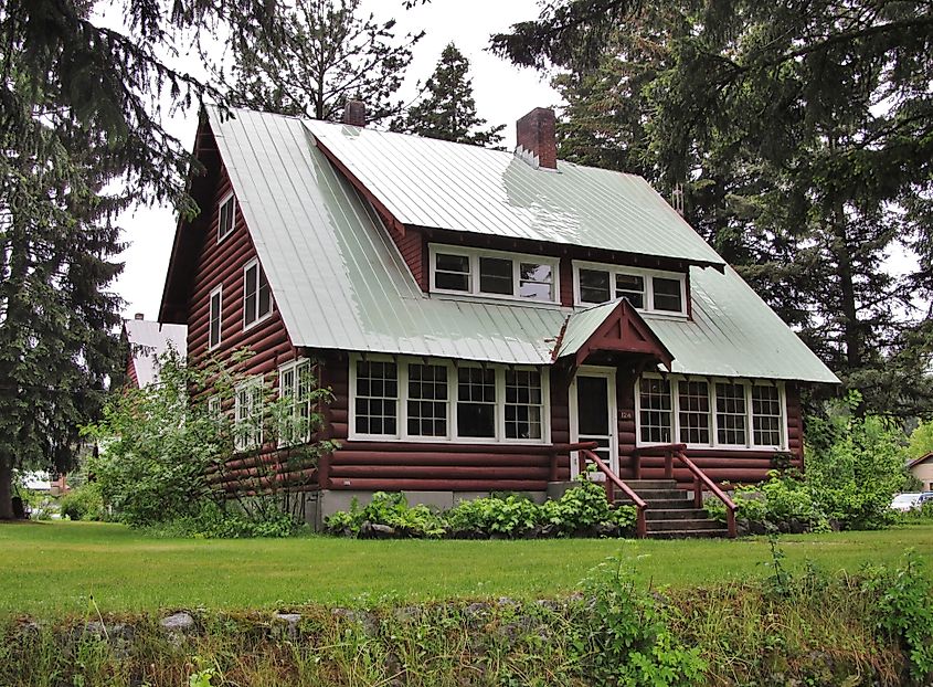 The Civilian Conservation Corps (CCC) built 7 structures for the Southern Idaho Timber Protective Association in 1937. Today the buildings are owned by the Central Idaho Historical Museum.