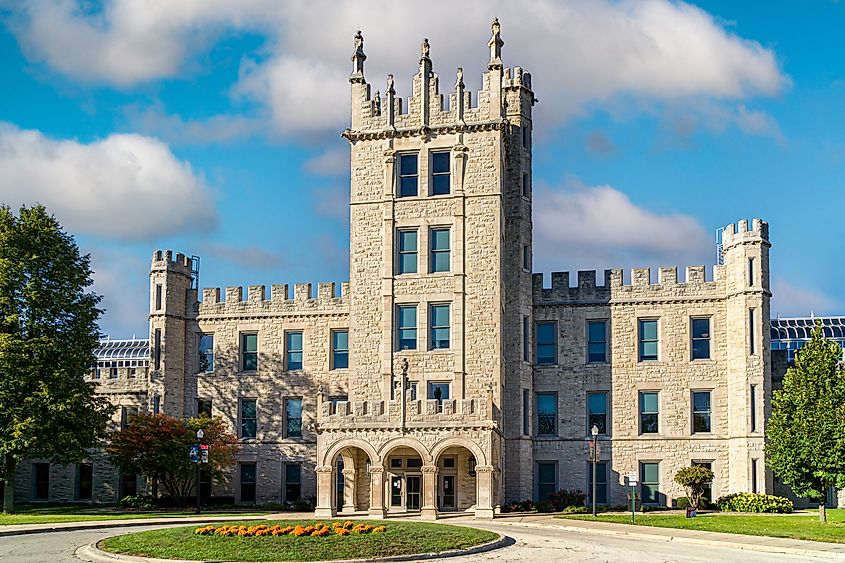 Altgeld Hall on the campus of Northern Illinois University in DeKalb, Illinois.