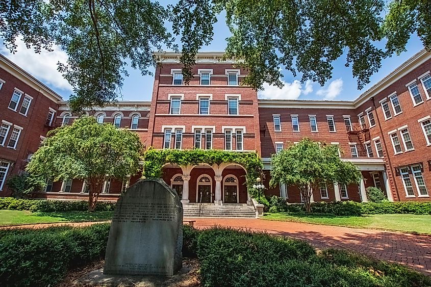 Main Hall on the University of Montevallo. Editorial credit: JNix / Shutterstock.com