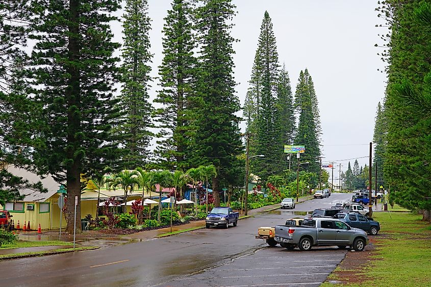 The beautiful town of Lanai, Hawaii