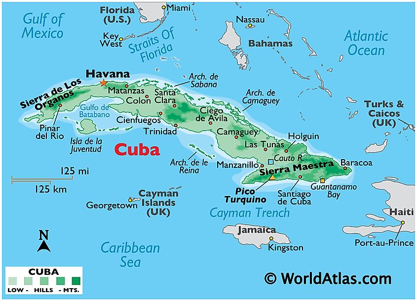 Cuba In World Outline Map Cuba Maps & Facts - World Atlas