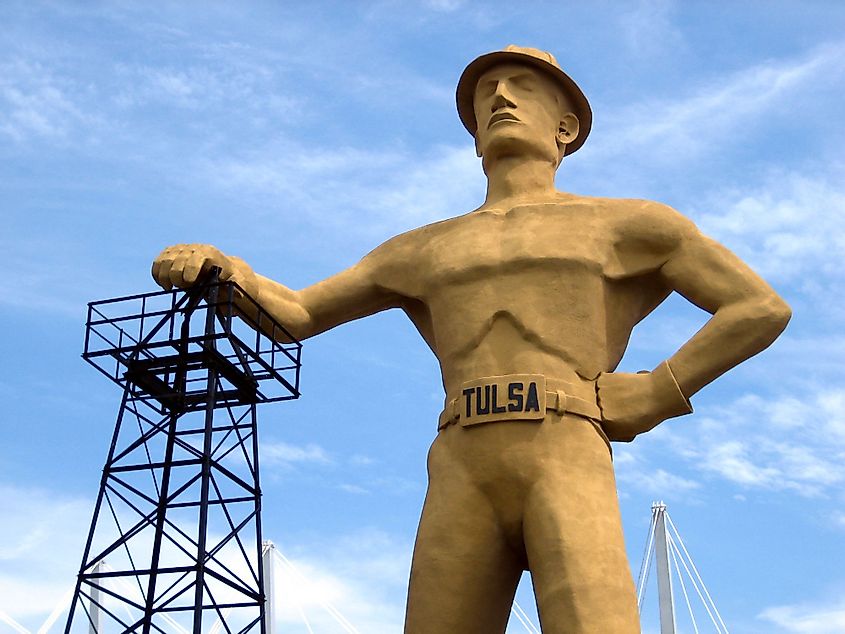 The iconic Golden Driller in Tulsa, Oklahoma