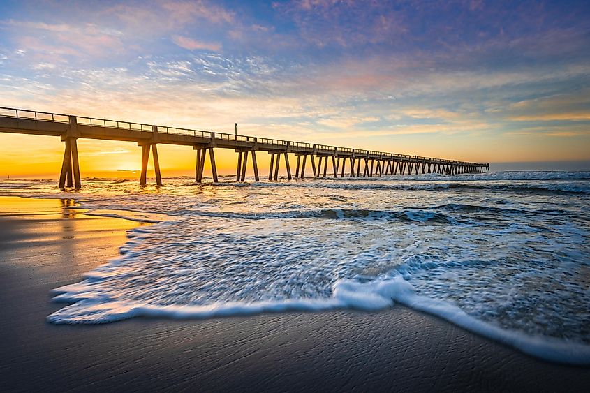 Navarre Beach pier's is famous for is being the longest fishing pier in Florida