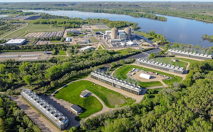 The Prairie Island Nuclear Generating Plant near Red Wing, Minnesota.