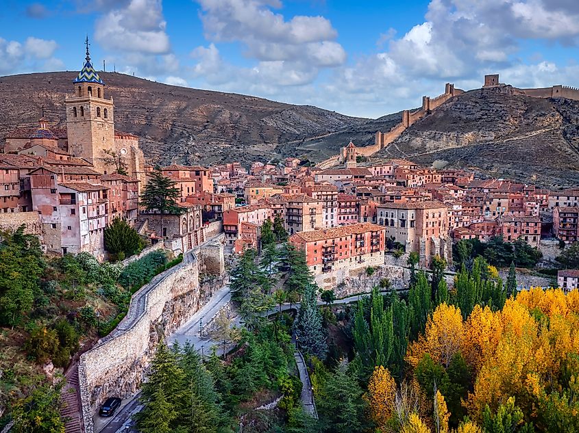 The historical town of Albarracin, Spain.
