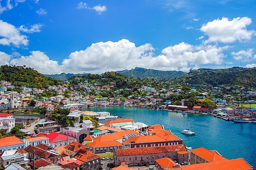 View of Saint George's town, the capital of Grenada