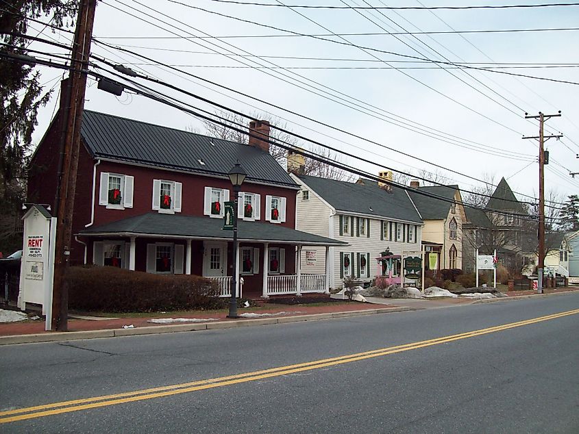 The Reisterstown historic district in Reisterstown, Maryland.