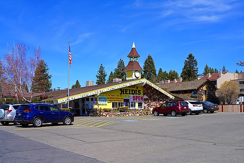 View of downtown South Lake Tahoe, Nevada