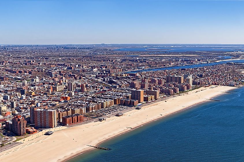 Aerial view of Long Island in New York