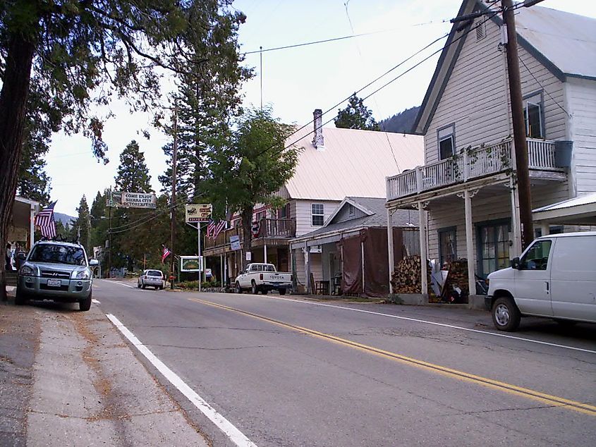 Sierra City, California — looking east on Main Street