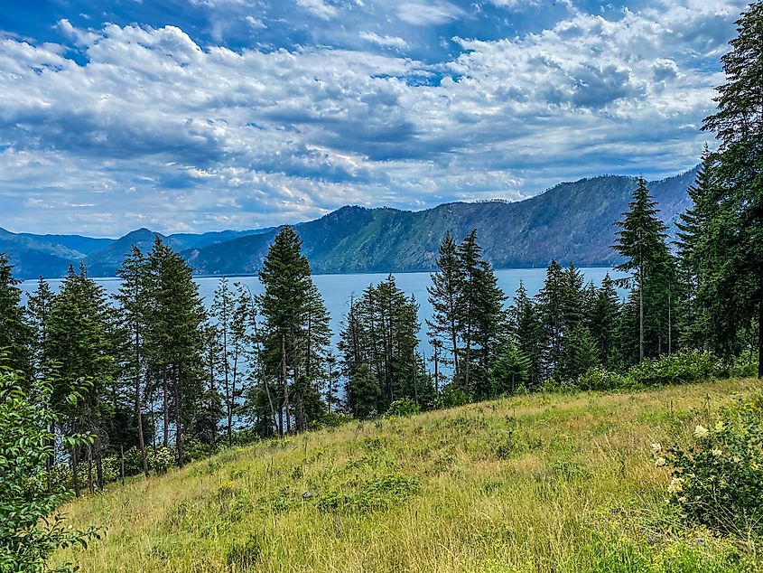 View of Lake Pend Oreille from Farragut State Park in Idaho.
