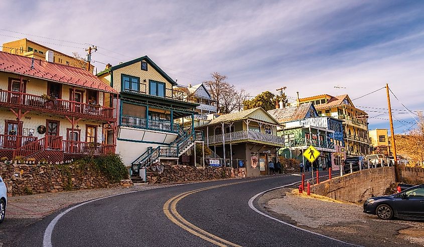 Downtown homes in Jerome, Arizona