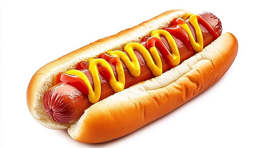 Classic Hot Dog with Mustard and Ketchup
