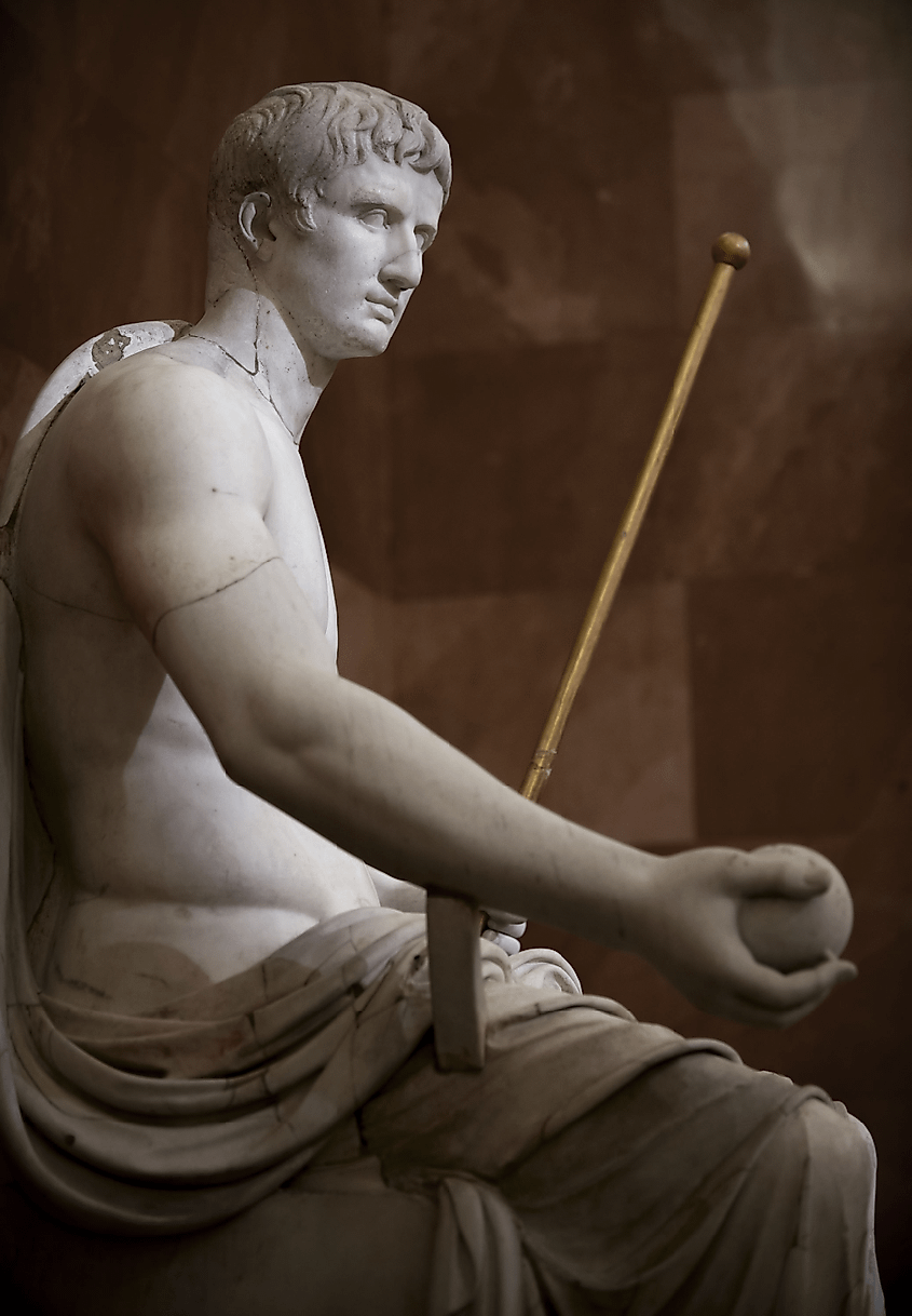 Octavian, later known as Augustus, whose victory over Antony and Cleopatra brought Egypt under Roman rule in 30 BCE.