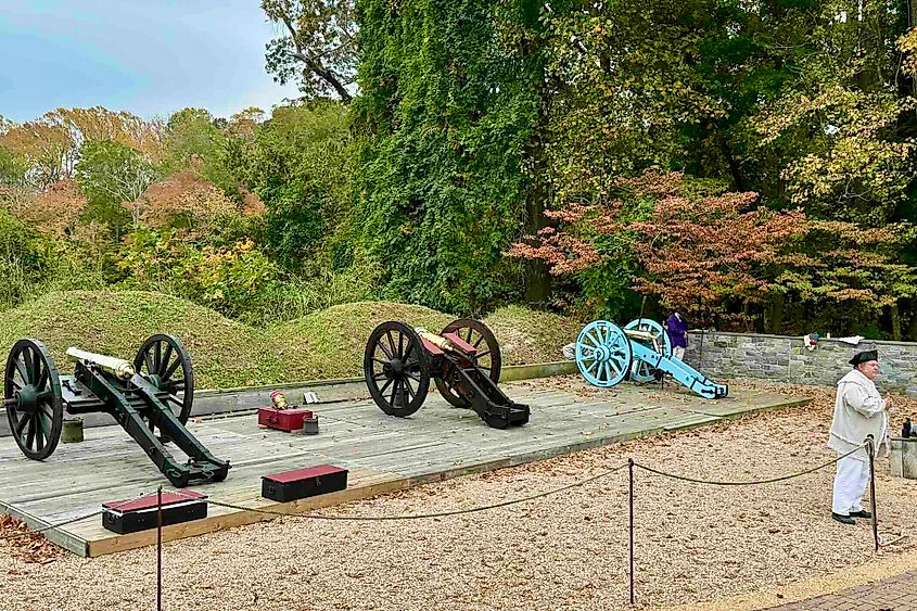 Canons at the American Revolution Museum at Yorktown photo by Bryan Dearsley