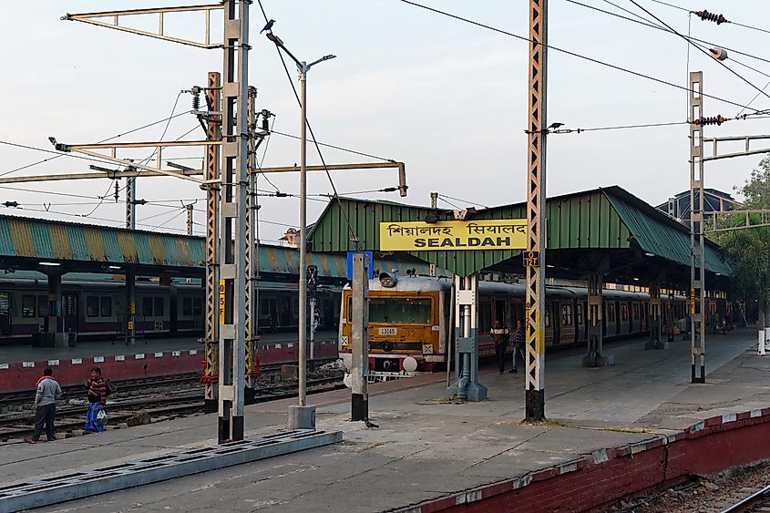 Train in Sealdah Station
