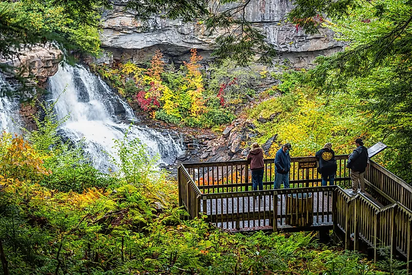 The majestic Blackwater Falls in Davis, West Virginia