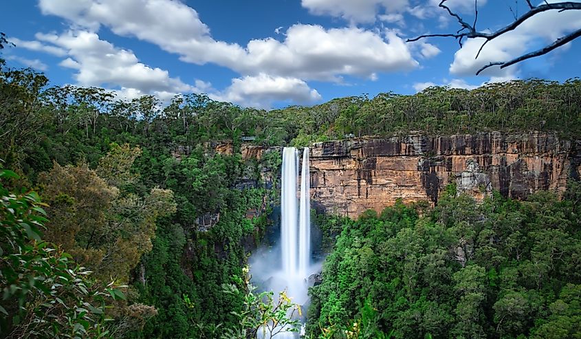 Beautiful flowing River in Fitzroy water Falls in Bowral NSW Australia