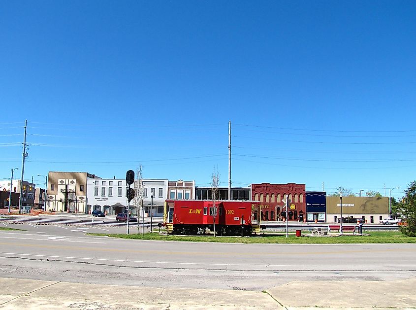 Caboose Park in downtown Tullahoma