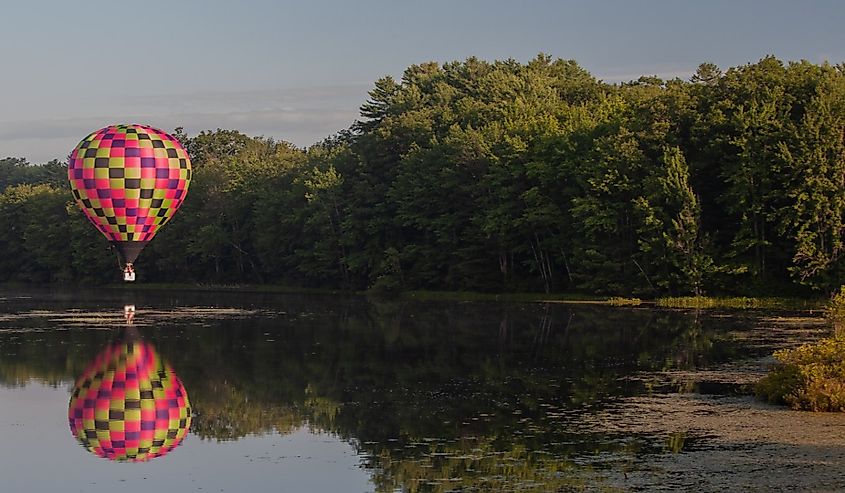 Hot air balloon festival in Pittsfield, New Hampshire.