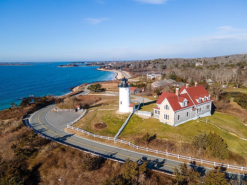 Nobska Lighthouse, Falmouth, Cape Cod, Massachusetts.