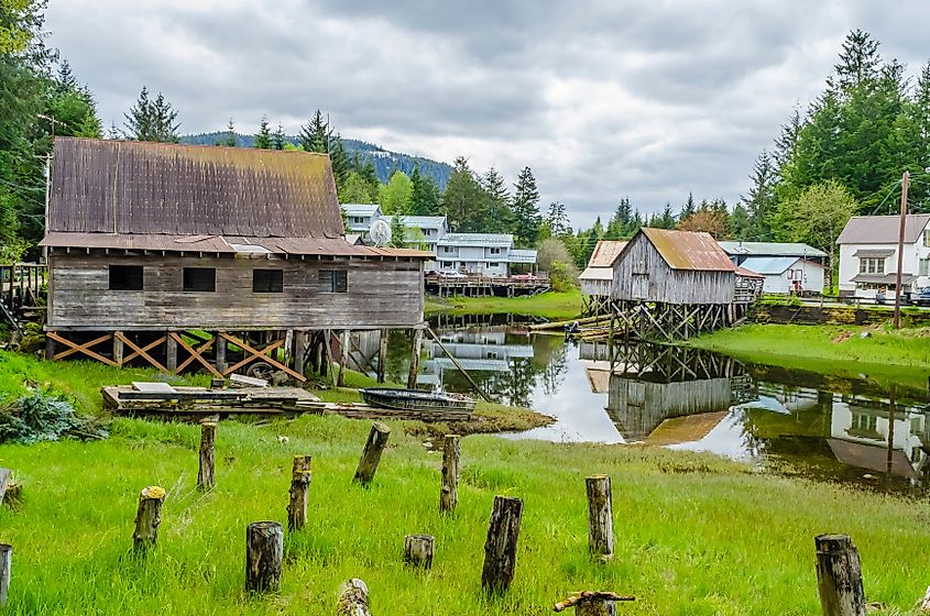 Colorful views near Petersburg in southeast Alaska and the inside passage.