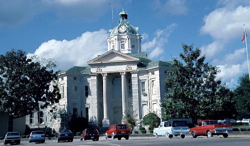 Marion County Mississippi Courthouse in Columbia, Mississippi.