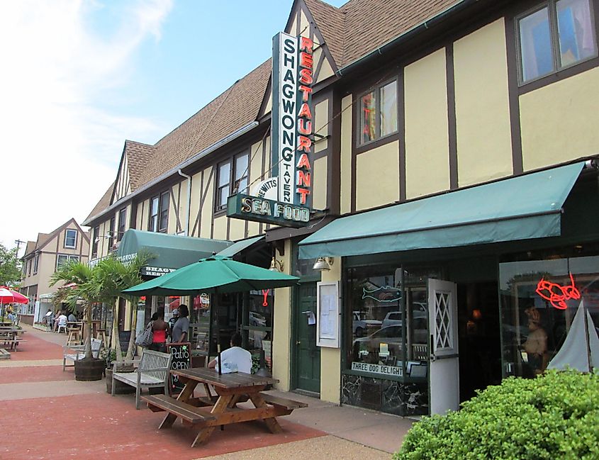 Shops on main street Montauk, New York