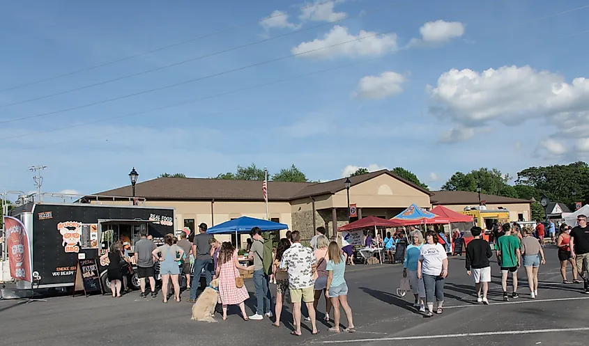 People out for the Annual Strawberry Festival in Portland, Tennessee.