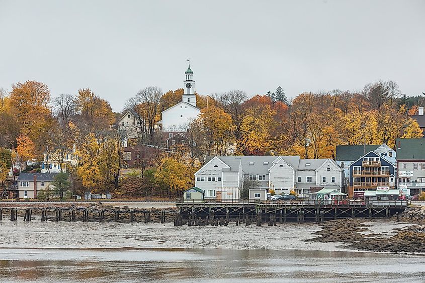 Wiscasset skyline in fall