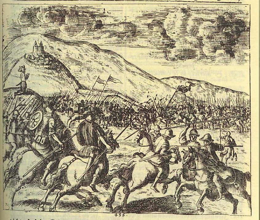 Battle between Theodosius and Eugenius. Credit: Johann Weikhard von Valvasor, Public domain, via Wikimedia Commons