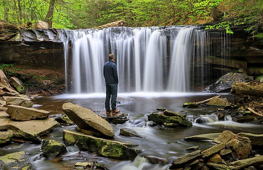 The beautiful Oneida Falls at Ricketts Glen State Park
