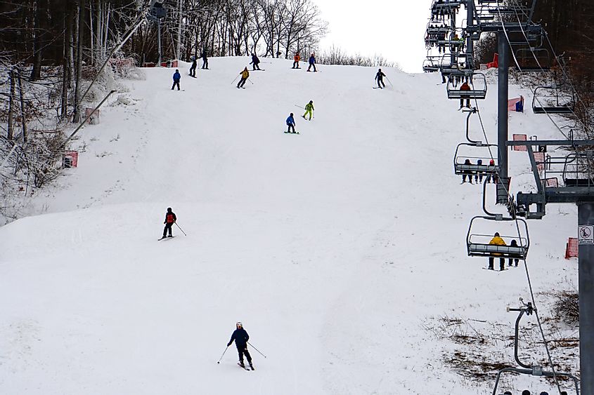 Ski resort in the Pocono Mountains of Pennsylvania.