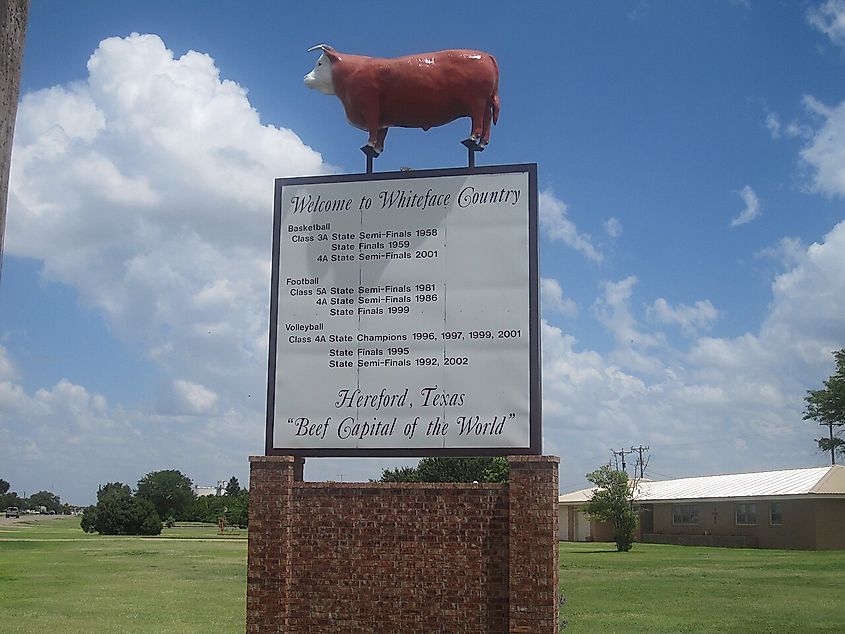 Sign in Hereford, Texas.