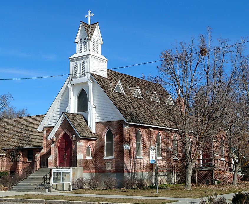 The historic St. James Episcopal Church in Payette, Idaho.