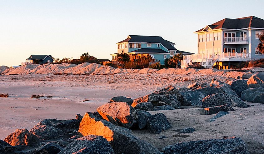 Homes at Edisto Beach, South Carolina.