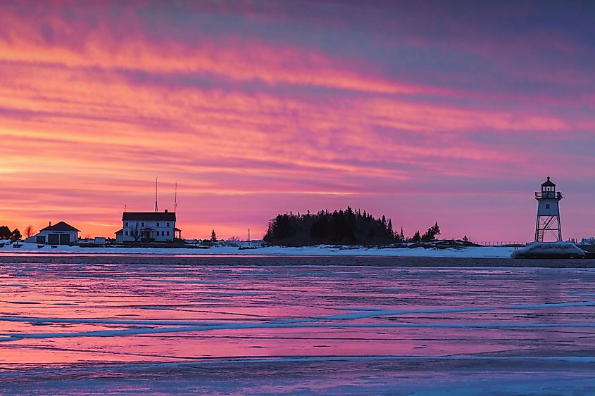 Grand Marais Lighthouse. Grand Marais, Minnesota, USA