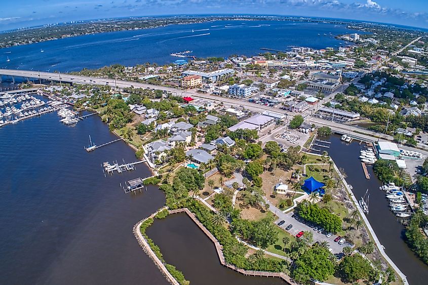 Aerial view of Stuart, Florida