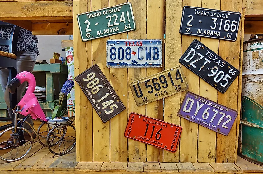 Eclectic shop decor in Ocean Springs, Mississippi.