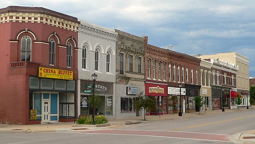 Downtown Nebraska City, Nebraska.