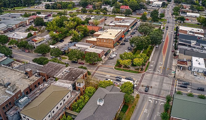 Aerial View of the Charleston Suburb of Summerville, South Carolina