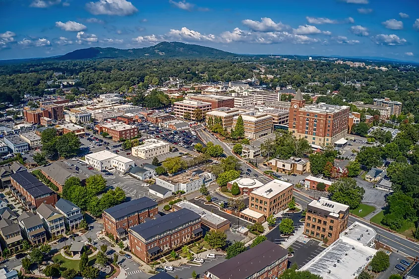 Aerial View of the Atlanta Suburb of Marietta, Georgia