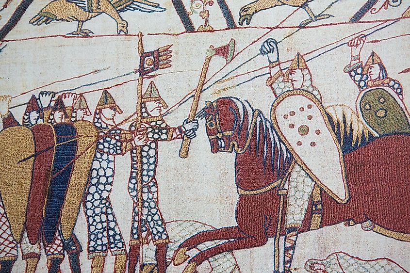 Tapestry depicting the Norman invasion of England. Image by jorisvo via Shutterstock.com