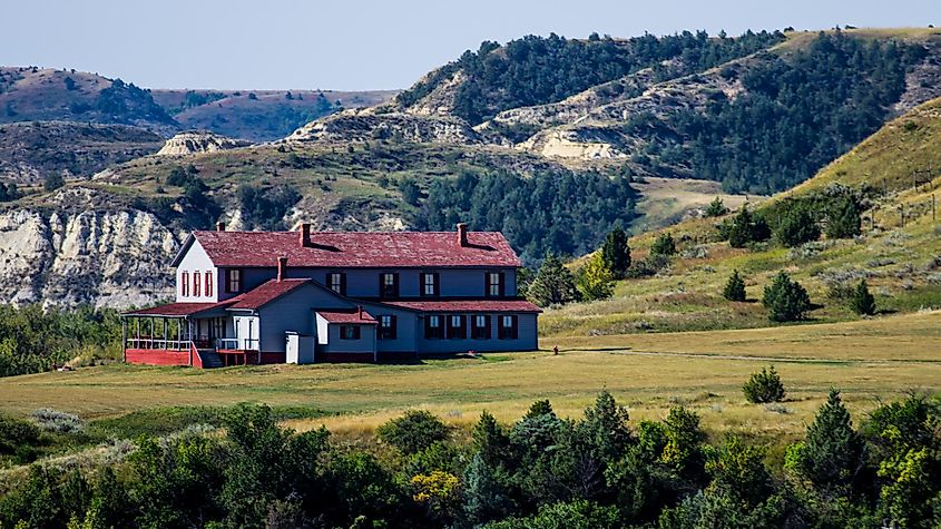 Historic home built by the Marquis de Mores in 1883 as a hunting lodge and summer home for his family and guests