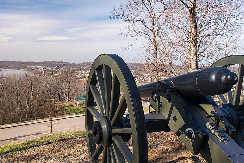 Historic Fort Boreman park in Parkersburg