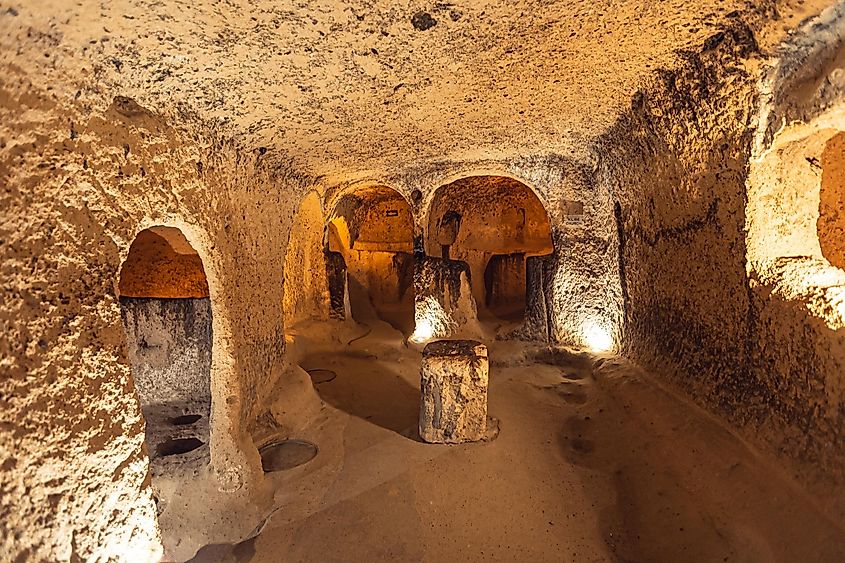 The the underground city of Derinkuyu, Turkey.