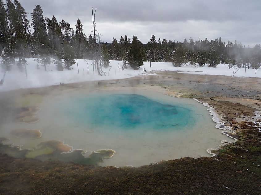 Colorful Silex Spring in the Lower Geyser Basin of Yellowstone National Park